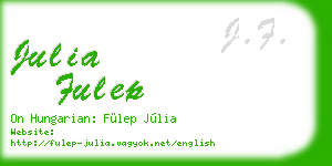 julia fulep business card